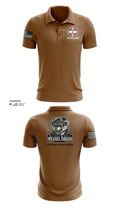 338th MED BDE 94781035 Short Sleeve Performance Polo - 10