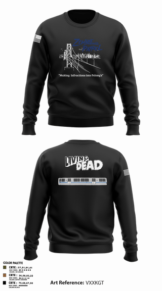 Crew Neck Sweatshirt, Inversed CrewBART PD Fugitive Task Force, Police, Teamtime, Team time, sublimation, custom sports apparel, team uniforms, spirit wear, spiritwear, sports uniforms, custom shirts, team store, custom team store, fundraiser sports, apparel fundraiser