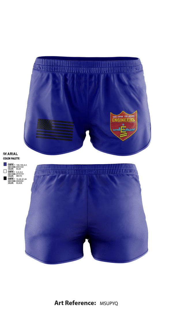 Ranger Panties, USS COOK FF-1083, Navy, Teamtime, Team time, sublimation, custom sports apparel, team uniforms, spirit wear, spiritwear, sports uniforms, custom shirts, team store, custom team store, fundraiser sports, apparel fundraiser