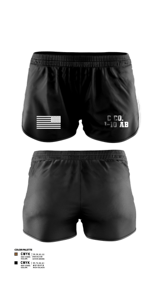 Women's Shorts, C Co. 1-10 AB, , Teamtime, Team time, sublimation, custom sports apparel, team uniforms, spirit wear, spiritwear, sports uniforms, custom shirts, team store, custom team store, fundraiser sports, apparel fundraiser