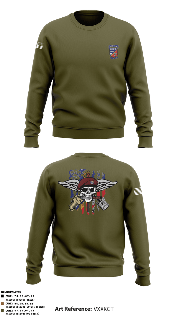 Crew Neck Sweatshirt, 647 Quartermaster Company, Army, Teamtime, Team time, sublimation, custom sports apparel, team uniforms, spirit wear, spiritwear, sports uniforms, custom shirts, team store, custom team store, fundraiser sports, apparel fundraiser