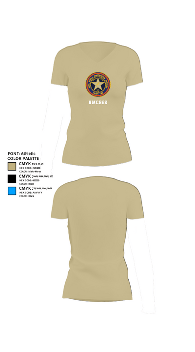 Nmcb22 88646093 Women's Short Sleeve V-neck Shirt - 80