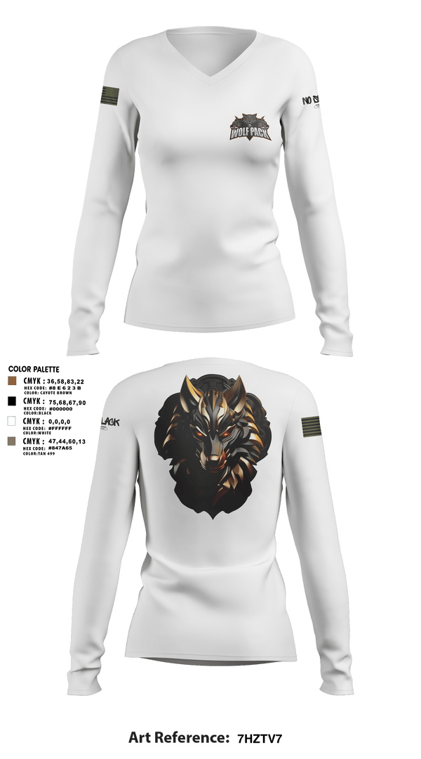 Women's Long Sleeve Vneck Shirt, 501st BSB, Army, Teamtime, Team time, sublimation, custom sports apparel, team uniforms, spirit wear, spiritwear, sports uniforms, custom shirts, team store, custom team store, fundraiser sports, apparel fundraiser