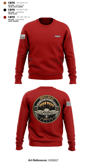 Crew Neck Sweatshirt, 824th QM CO (CADC-A), Army, Teamtime, Team time, sublimation, custom sports apparel, team uniforms, spirit wear, spiritwear, sports uniforms, custom shirts, team store, custom team store, fundraiser sports, apparel fundraiser