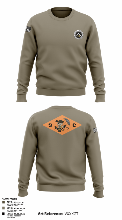 3rd Platoon, CCo, 1-508th PIR 77513198 Crew Neck Sweatshirt - 12