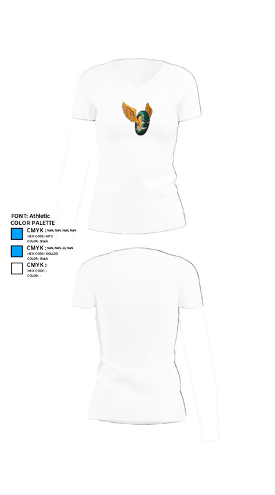 McBain High School Volleyball 93247142 Women's Short Sleeve V-neck Shirt - 18