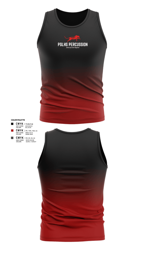 Tank Top, PSLHS Percussion, Men's Soccer, Teamtime, Team time, sublimation, custom sports apparel, team uniforms, spirit wear, spiritwear, sports uniforms, custom shirts, team store, custom team store, fundraiser sports, apparel fundraiser