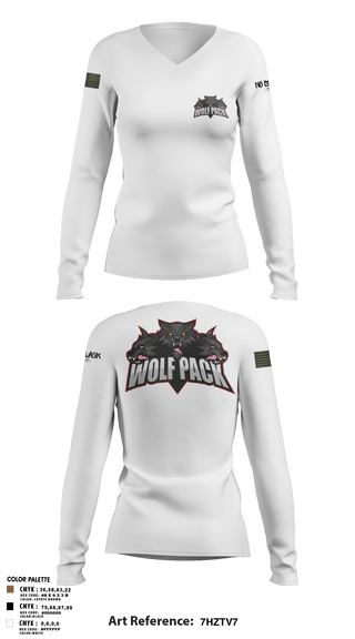 Women's Long Sleeve Vneck Shirt, 501st BSB, Army, Teamtime, Team time, sublimation, custom sports apparel, team uniforms, spirit wear, spiritwear, sports uniforms, custom shirts, team store, custom team store, fundraiser sports, apparel fundraiser