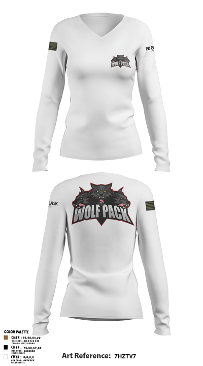 501st BSB 21749910 Women's Long Sleeve V-neck Shirt - 2