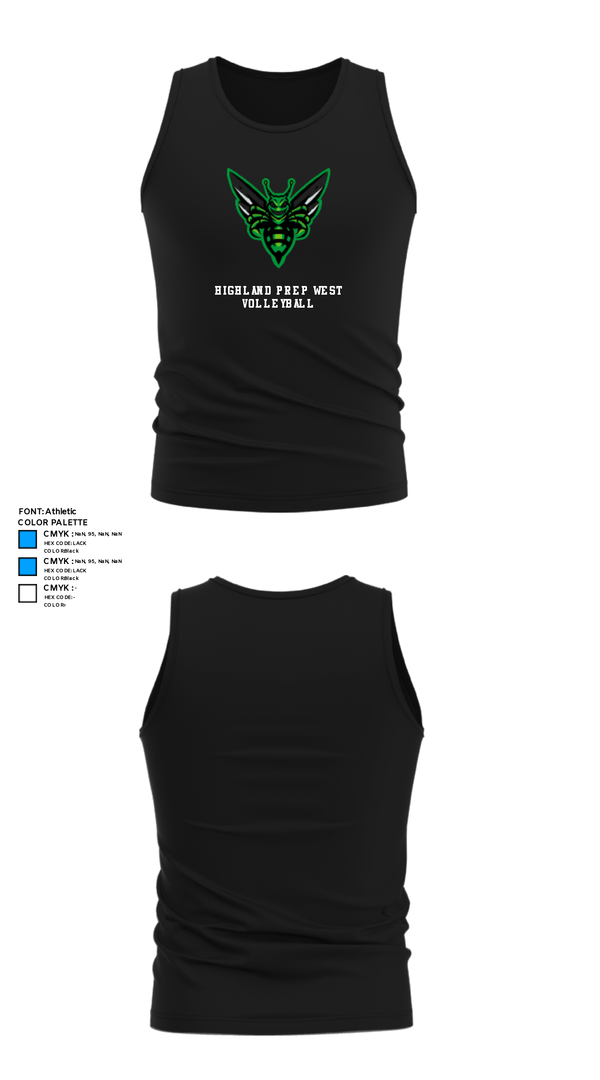 Tank Top, Highland Prep West Volleyball, Women's Volleyball, Teamtime, Team time, sublimation, custom sports apparel, team uniforms, spirit wear, spiritwear, sports uniforms, custom shirts, team store, custom team store, fundraiser sports, apparel fundraiser