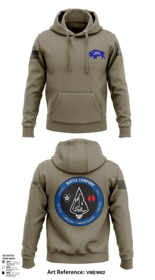 Hoodie, Battle company 1-17IN, Army, Teamtime, Team time, sublimation, custom sports apparel, team uniforms, spirit wear, spiritwear, sports uniforms, custom shirts, team store, custom team store, fundraiser sports, apparel fundraiser