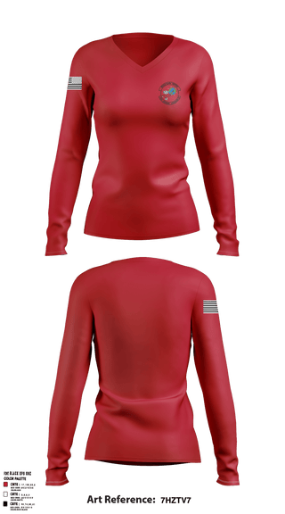 Women's Long Sleeve Vneck Shirt, 115 LRS, Air Force, Teamtime, Team time, sublimation, custom sports apparel, team uniforms, spirit wear, spiritwear, sports uniforms, custom shirts, team store, custom team store, fundraiser sports, apparel fundraiser