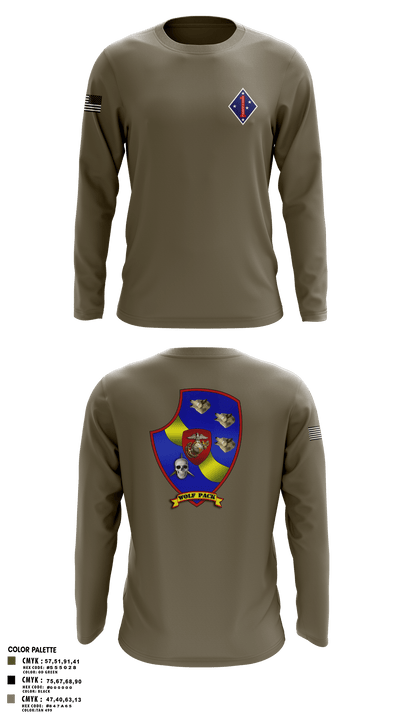 3rd LAR 1st MARDIV 13468961 Long Sleeve Performance Shirt - 2