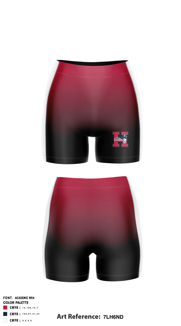Women's Shorts, Heritage High School Volleyball, Women's Volleyball, Teamtime, Team time, sublimation, custom sports apparel, team uniforms, spirit wear, spiritwear, sports uniforms, custom shirts, team store, custom team store, fundraiser sports, apparel fundraiser
