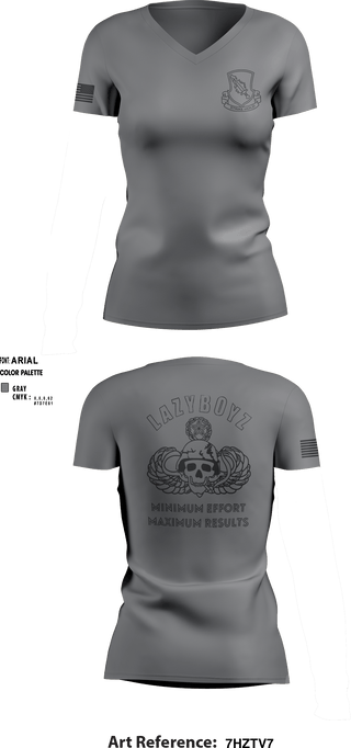 Women's Short Sleeve Vneck Shirt, LAZY HELLDIVER, Army, Teamtime, Team time, sublimation, custom sports apparel, team uniforms, spirit wear, spiritwear, sports uniforms, custom shirts, team store, custom team store, fundraiser sports, apparel fundraiser