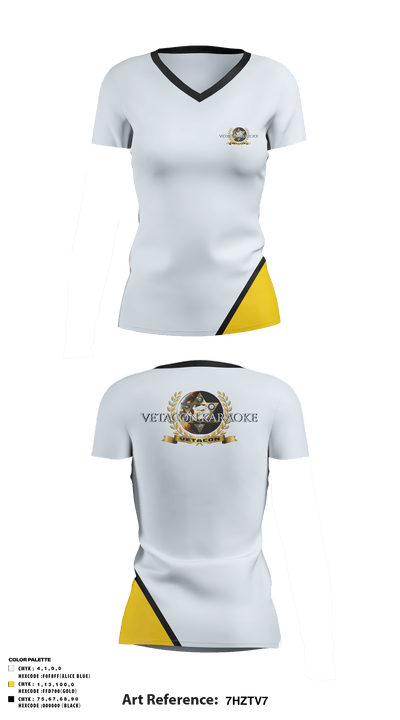 VetACon 58320903 Women's Short Sleeve V-neck Shirt - 1