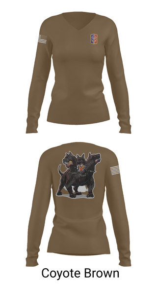 Women's Long Sleeve Vneck Shirt, 1-174th ADA RGT, , Teamtime, Team time, sublimation, custom sports apparel, team uniforms, spirit wear, spiritwear, sports uniforms, custom shirts, team store, custom team store, fundraiser sports, apparel fundraiser