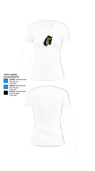 Women's Short Sleeve Vneck Shirt, Eastern Panhandle Cavalry, Football, Teamtime, Team time, sublimation, custom sports apparel, team uniforms, spirit wear, spiritwear, sports uniforms, custom shirts, team store, custom team store, fundraiser sports, apparel fundraiser