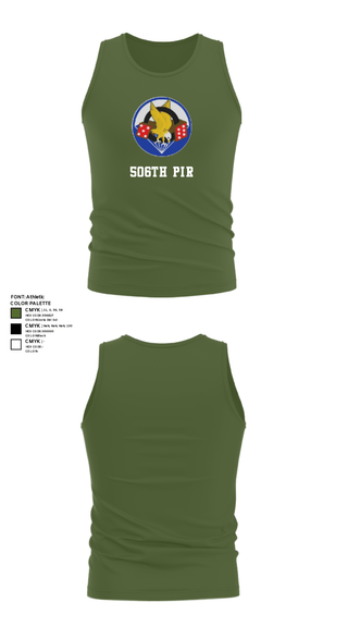Tank Top, 506th PIR, Army, Teamtime, Team time, sublimation, custom sports apparel, team uniforms, spirit wear, spiritwear, sports uniforms, custom shirts, team store, custom team store, fundraiser sports, apparel fundraiser