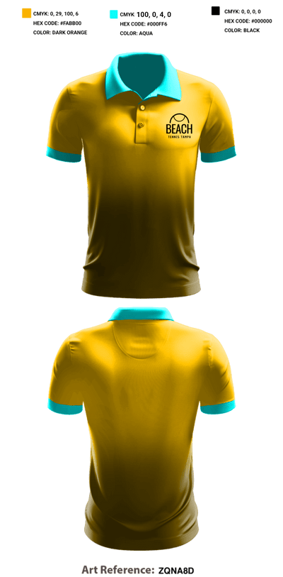 Beach Tennis Tampa 32781040 Short Sleeve Performance Polo - 2