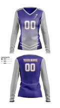 Stuart W Cramer High School Volleyball 87218766 Women's Long Sleeve V-neck Shirt - 40