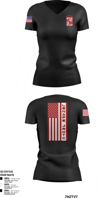 Women's Short Sleeve Vneck Shirt, Lenape High School Army JROTC, , Teamtime, Team time, sublimation, custom sports apparel, team uniforms, spirit wear, spiritwear, sports uniforms, custom shirts, team store, custom team store, fundraiser sports, apparel fundraiser
