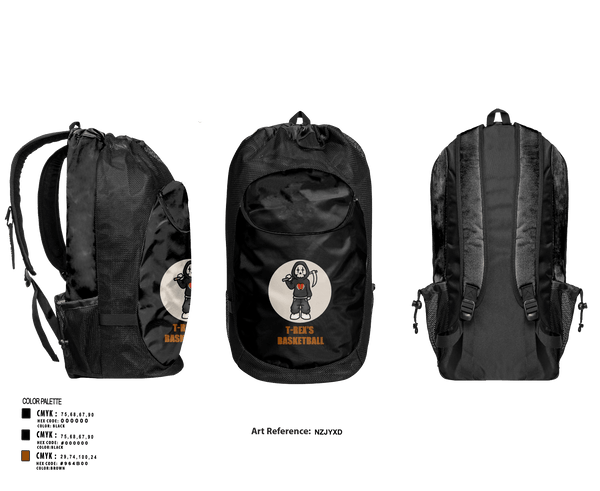 Gear Bag, T-Rex’s, Men's Basketball, Teamtime, Team time, sublimation, custom sports apparel, team uniforms, spirit wear, spiritwear, sports uniforms, custom shirts, team store, custom team store, fundraiser sports, apparel fundraiser