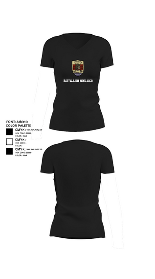 Women's Short Sleeve Vneck Shirt, Battallion Nonualco, Army, Teamtime, Team time, sublimation, custom sports apparel, team uniforms, spirit wear, spiritwear, sports uniforms, custom shirts, team store, custom team store, fundraiser sports, apparel fundraiser