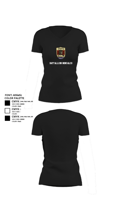 Battallion Nonualco 54860268 Women's Short Sleeve V-neck Shirt - 24