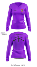 Charger Co. / 2-112th Infantry Battalion 37738588 Women's Long Sleeve V-neck Shirt - 5