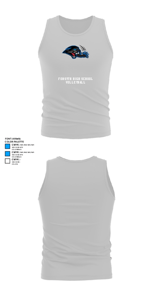 Tank Top, Forsyth High School Volleyball, Women's Volleyball, Teamtime, Team time, sublimation, custom sports apparel, team uniforms, spirit wear, spiritwear, sports uniforms, custom shirts, team store, custom team store, fundraiser sports, apparel fundraiser
