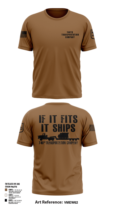 740TH TRANSPORTATION COMPANY 35775889 Short Sleeve Performance Shirt - 1