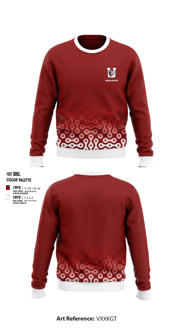 Crew Neck Sweatshirt, Uvalde Coyotes, Wrestling, Teamtime, Team time, sublimation, custom sports apparel, team uniforms, spirit wear, spiritwear, sports uniforms, custom shirts, team store, custom team store, fundraiser sports, apparel fundraiser
