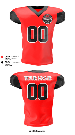 Football Jersey, Foothill Jr Cougars Football and Cheer, Football, Teamtime, Team time, sublimation, custom sports apparel, team uniforms, spirit wear, spiritwear, sports uniforms, custom shirts, team store, custom team store, fundraiser sports, apparel fundraiser