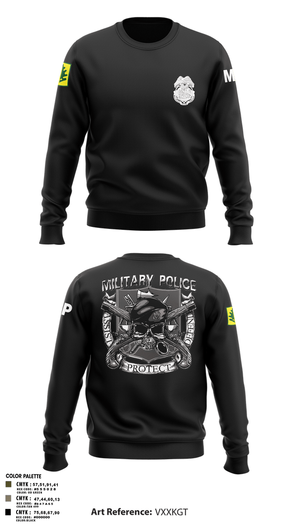 Crew Neck Sweatshirt, 307TH Military Police Company, , Teamtime, Team time, sublimation, custom sports apparel, team uniforms, spirit wear, spiritwear, sports uniforms, custom shirts, team store, custom team store, fundraiser sports, apparel fundraiser