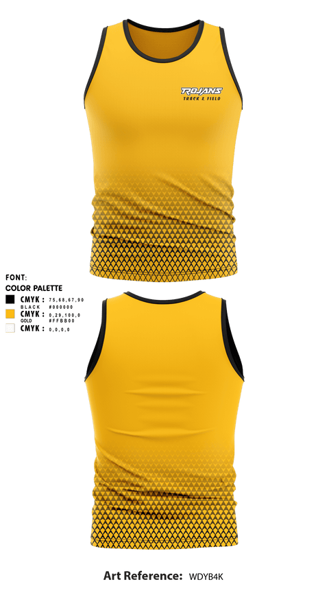 Tank Top, Trojans, Track & Field, Teamtime, Team time, sublimation, custom sports apparel, team uniforms, spirit wear, spiritwear, sports uniforms, custom shirts, team store, custom team store, fundraiser sports, apparel fundraiser