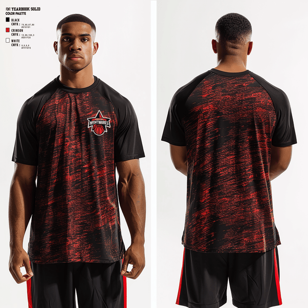 Short Sleeve Performance Shirt, Springfield nightmares, Men's Basketball, Teamtime, Team time, sublimation, custom sports apparel, team uniforms, spirit wear, spiritwear, sports uniforms, custom shirts, team store, custom team store, fundraiser sports, apparel fundraiser