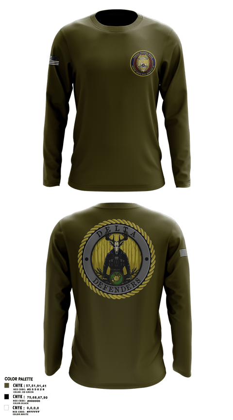 Long Sleeve Performance Shirt, PMO Delta, Marines, Teamtime, Team time, sublimation, custom sports apparel, team uniforms, spirit wear, spiritwear, sports uniforms, custom shirts, team store, custom team store, fundraiser sports, apparel fundraiser