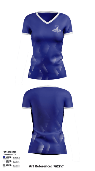 Women's Short Sleeve Vneck Shirt, Orland Jr Trojans Cheer, Cheer, Teamtime, Team time, sublimation, custom sports apparel, team uniforms, spirit wear, spiritwear, sports uniforms, custom shirts, team store, custom team store, fundraiser sports, apparel fundraiser