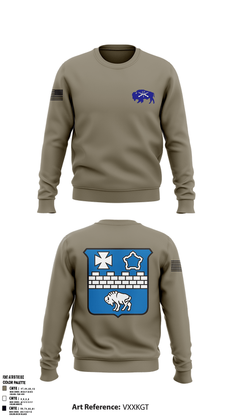Crew Neck Sweatshirt, 1-17 Infantry Regiment, Army, Teamtime, Team time, sublimation, custom sports apparel, team uniforms, spirit wear, spiritwear, sports uniforms, custom shirts, team store, custom team store, fundraiser sports, apparel fundraiser