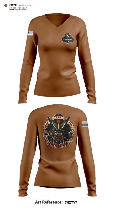 F co. 2-32 FAR 84493755 Women's Long Sleeve V-neck Shirt - 1