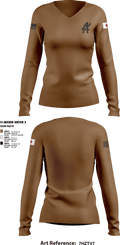 NMCB4 91279175 Women's Long Sleeve V-neck Shirt - 2