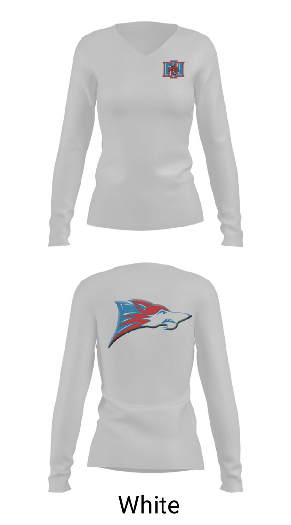 Women's Long Sleeve Vneck Shirt, North Iredell High School Volleyball, Women's Volleyball, Teamtime, Team time, sublimation, custom sports apparel, team uniforms, spirit wear, spiritwear, sports uniforms, custom shirts, team store, custom team store, fundraiser sports, apparel fundraiser