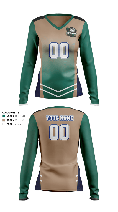 John P Stevens High School Volleyball 47771719 Women's Long Sleeve V-neck Shirt - 40