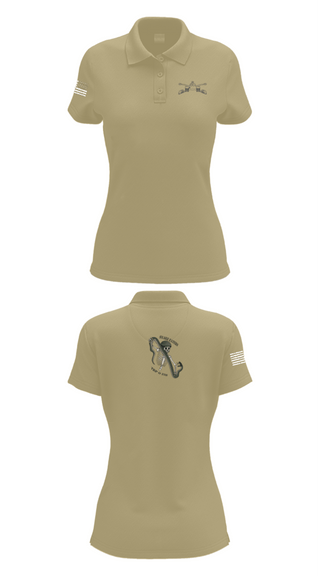 Women's Short Sleeve Performance Polo, Q Troop 4/278th, Army, Teamtime, Team time, sublimation, custom sports apparel, team uniforms, spirit wear, spiritwear, sports uniforms, custom shirts, team store, custom team store, fundraiser sports, apparel fundraiser