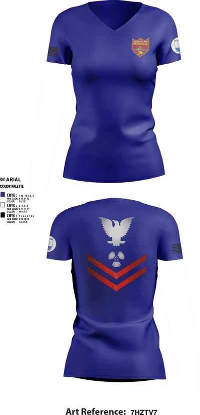 USS COOK FF-1083 34128089 Women's Short Sleeve V-neck Shirt - 1