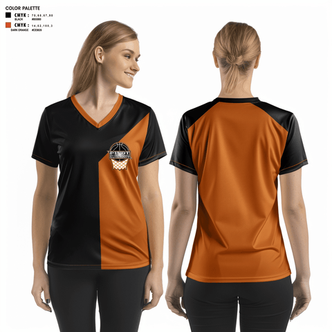 Women's Short Sleeve Vneck Shirt, Pivot Elite Hoops, Women's Basketball, Teamtime, Team time, sublimation, custom sports apparel, team uniforms, spirit wear, spiritwear, sports uniforms, custom shirts, team store, custom team store, fundraiser sports, apparel fundraiser