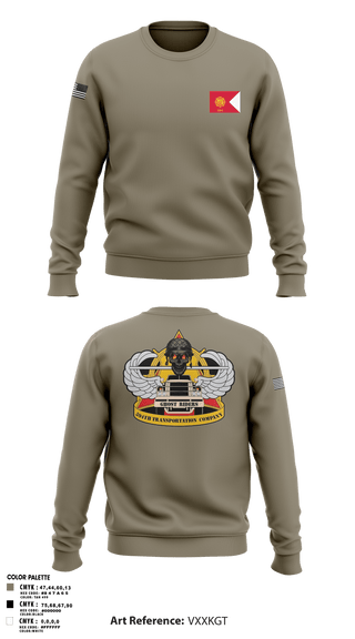Crew Neck Sweatshirt, 594th transportation, Army, Teamtime, Team time, sublimation, custom sports apparel, team uniforms, spirit wear, spiritwear, sports uniforms, custom shirts, team store, custom team store, fundraiser sports, apparel fundraiser