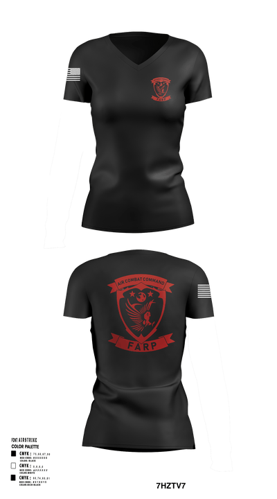 FARP 36719357 Women's Short Sleeve V-neck Shirt - 115