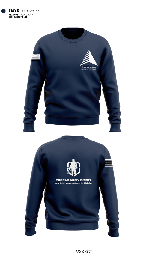 Crew Neck Sweatshirt, Tooele Army Depot, LESD Police, Army, Teamtime, Team time, sublimation, custom sports apparel, team uniforms, spirit wear, spiritwear, sports uniforms, custom shirts, team store, custom team store, fundraiser sports, apparel fundraiser